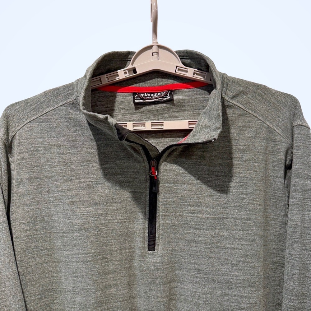Avalanche Outdoor Supply Company Mens XX Large Green Quarter Zip Pullover Fleece